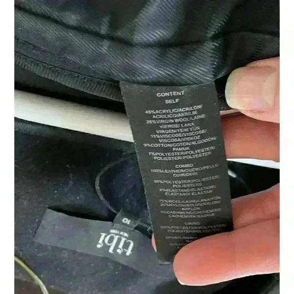 $650 Tibi Boucle Neoprene Biker Jacket in Black Women’s 10 Zip Up - Picture 6 of 6